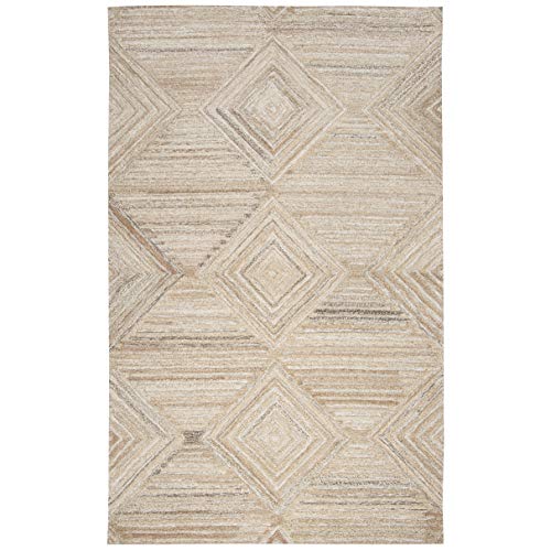 Rizzy Home Alora Decor Makalu 10' X 13' Geometric/Solid Tan/Natural Hand-Tufted Area Rug