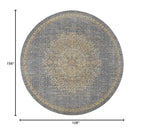 HomeRoots Decor 108' X 156' X 0.'5' Slate Grey Wool Rug