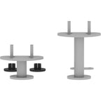 Lorell, LLR90283, Adaptable Panel System L Connector Set, 3 / Set, Silver