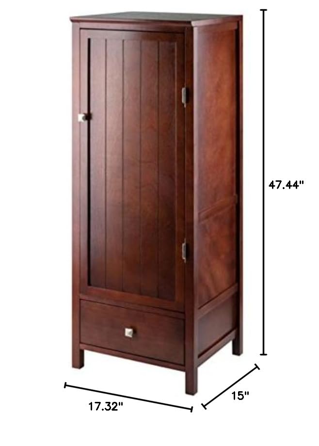 Ergode Wood 3-Pc Brooke Cupboard Set | French Country Charm | Modern Convenience | Solid & Composite Wood | Walnut Finish | Assembly Required (94402-VV)