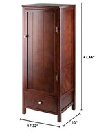 Ergode Wood 3-Pc Brooke Cupboard Set | French Country Charm | Modern Convenience | Solid & Composite Wood | Walnut Finish | Assembly Required (94402-VV)