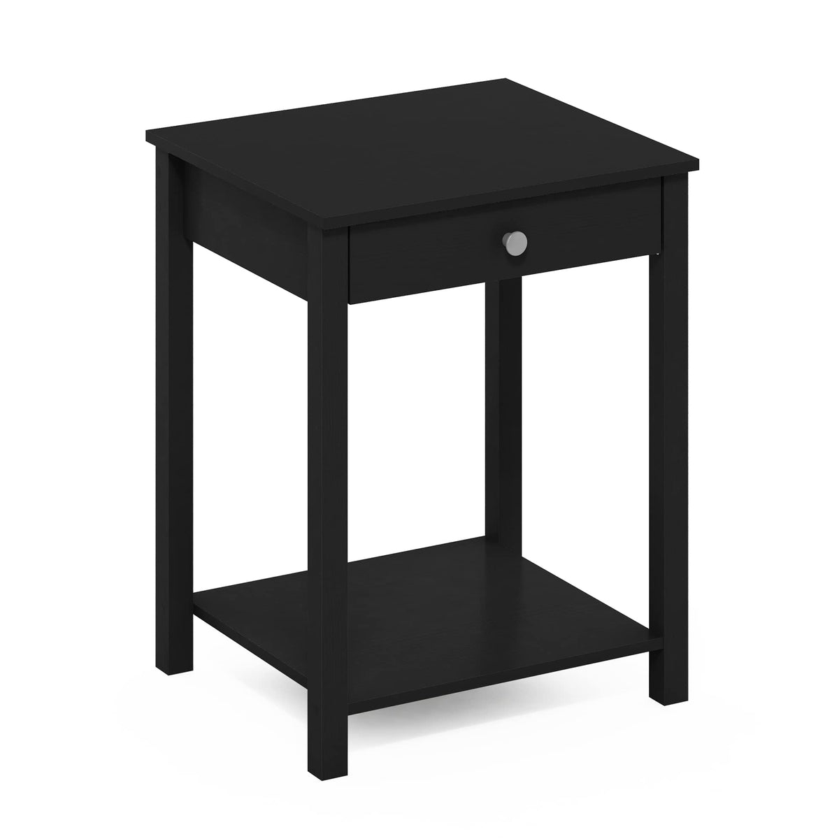 Furinno Classic Side Table With Drawer, 1 Pack, Americano