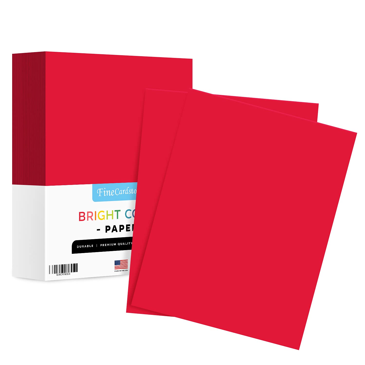 8.5 X 11 Red Neon Bright Fluorescent Colored Paper | 20Lb Bond (75Gsm) Paper | 500 Sheets - 1 Ream