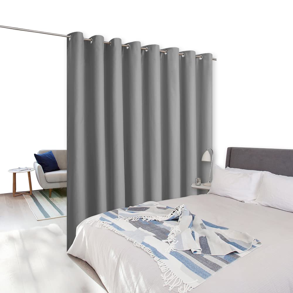 Nicetown Large Room Divider Curtain Screen Partitions, Reduce Sunlight Grommet Top Contemporary Room Divider Curtain Panel For F
