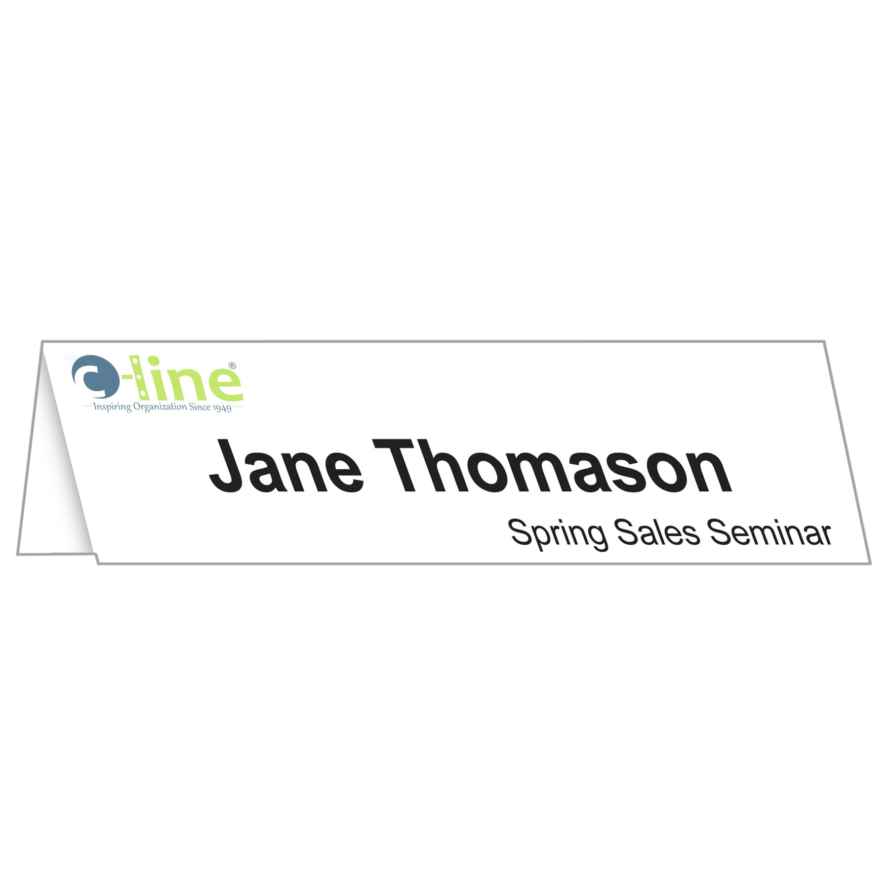 'C-Line Printer-Ready Scored Name Tent Cards, 11 X 4-1/4 Inches (Folded Size), 8-1/2'' X 11'' White Cardstock Sheets, Box O