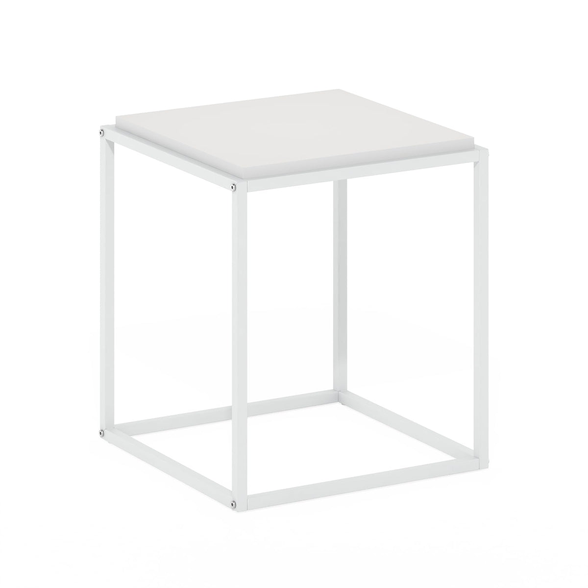 Furinno Moretti Modern Lifestyle Stackable Shelf, 1-Tier, Solid White/White