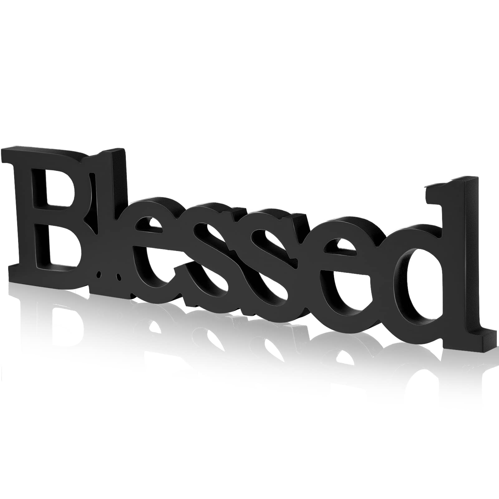 Blessed Letter Table Sign Blessed Standing Letter Table Sign Rustic Wooden Home Signs Decor for Valentine's Day Wedding Graduati