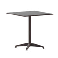 Flash Furniture Mellie 27.5 Square Aluminum Indoor-Outdoor Table with Base, Bronze