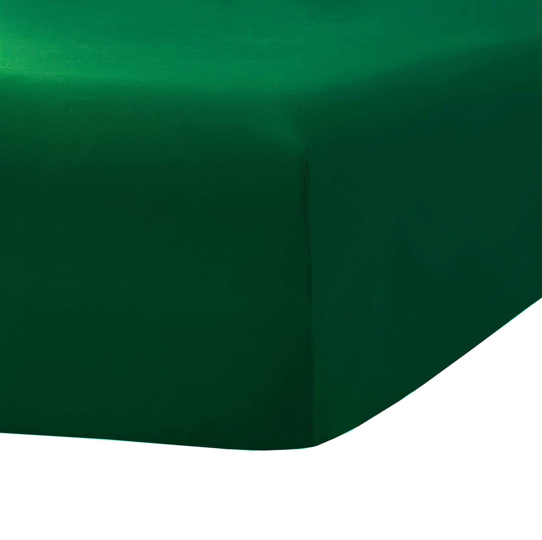 Ghooss Full Size Fitted Sheet-Single Fitted Deep Pocket Sheet Up To 14 Inch-Wrinkle-Fade-Stain Resistant-1 Pack(Forest Green,Ful