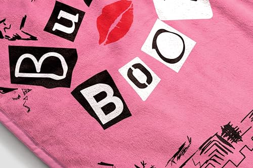 Mean Girls Burn Book Plush Throw Blanket For Girls - Measures 46' X 60' Soft Fleece Bedding - Super Soft Lightweight Pink Throw Blanket