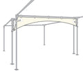 Tentandtable Party Tents Direct Vinyl Rain Gutters | For High Peak Frame Style Canopy Tents | 15' Foot | Heavy Duty Vinyl | Tent