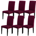 Searchi Chair Covers For Dining Room Set Of 6, Stretch Jacquard Kitchen Parsons Chair Covers,Washable Spandex Dining Chair Slipc