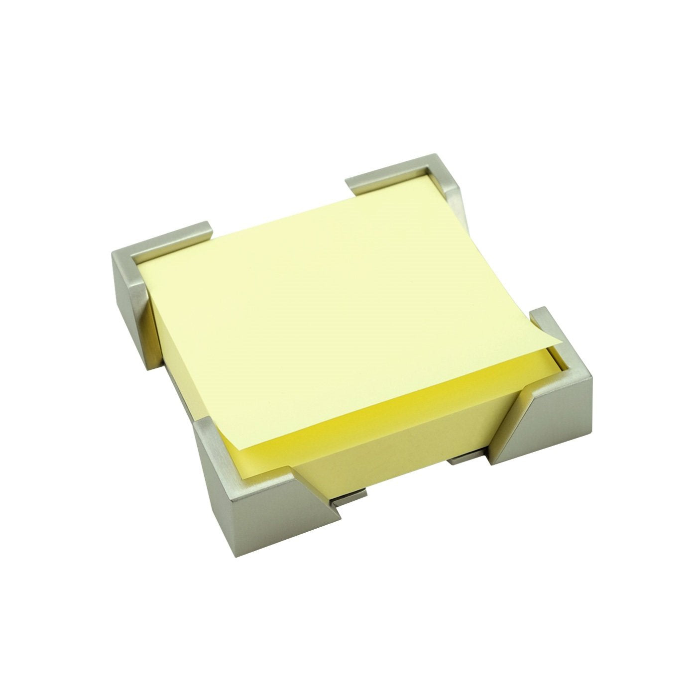Artsondesk Modern Art Note Holder Dispenser - St209 Stainless Steel Satin Finish Desktop Office Supply Pad Desk Accessory Organi