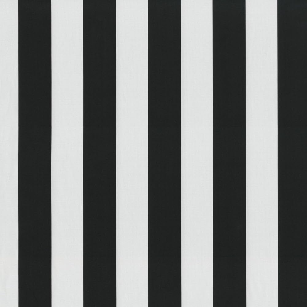 Pillow Perfect Stripe Indoor/Outdoor Accent Throw Pillow, Plush Fill, Weather, And Fade Resistant, Floor - 25' X 25', Black/Wh