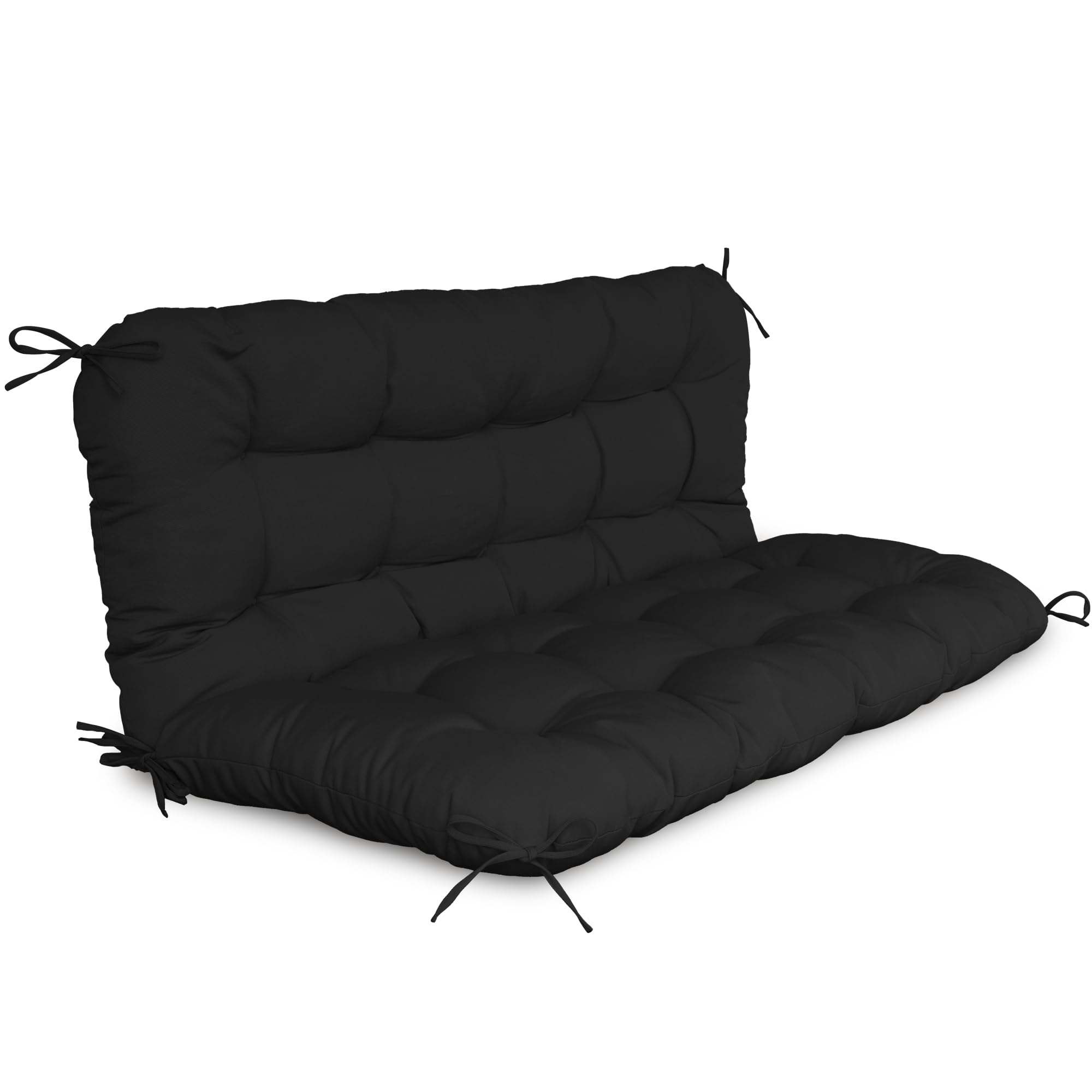 Yefu Porch Swing Cushion, Outdoor Swing Cushions Replacement With Backrest, Thickened Waterproof Bench Cushion For Patio Furnitu