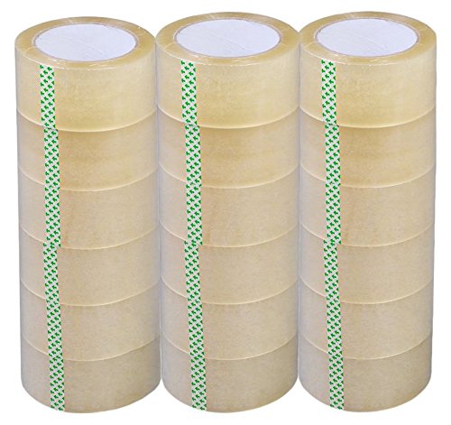 Partysaving 18Rolls 1.88' X 60 Yards Clear Packing Shipping Storage Box Sealing Packaging Tape Apl1268, 18 Rolls