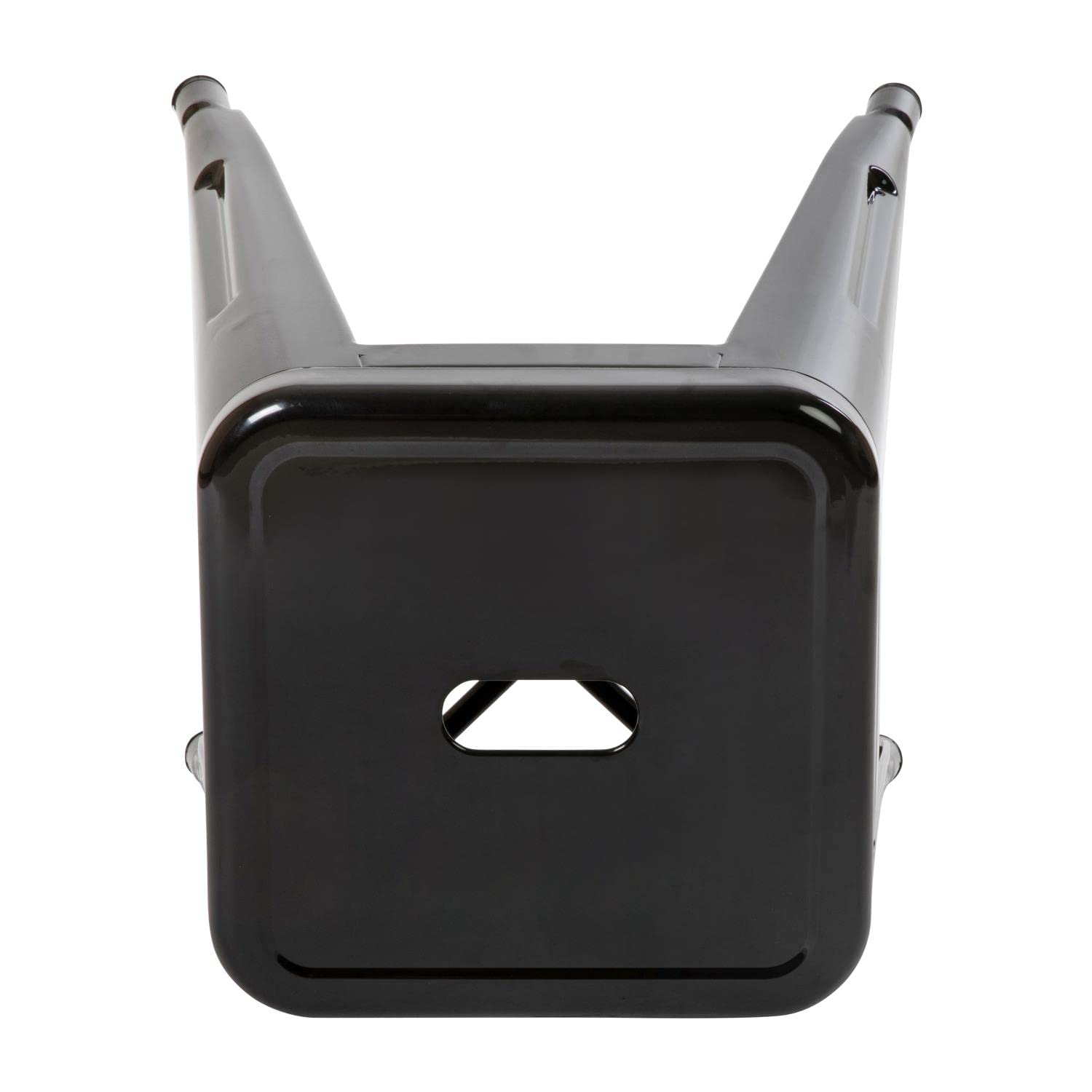 Flash Furniture Metal Dining Table Height Stool - Backless Black Kai Commercial Grade Stool - 18 Inch Stackable Dining Chair - Set of 4