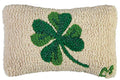 Chandler 4 Corners Artist-Designed Shamrock Hand-Hooked Wool Decorative Throw Pillow - St Patrick'S Pillow For Couches & Beds-Ea