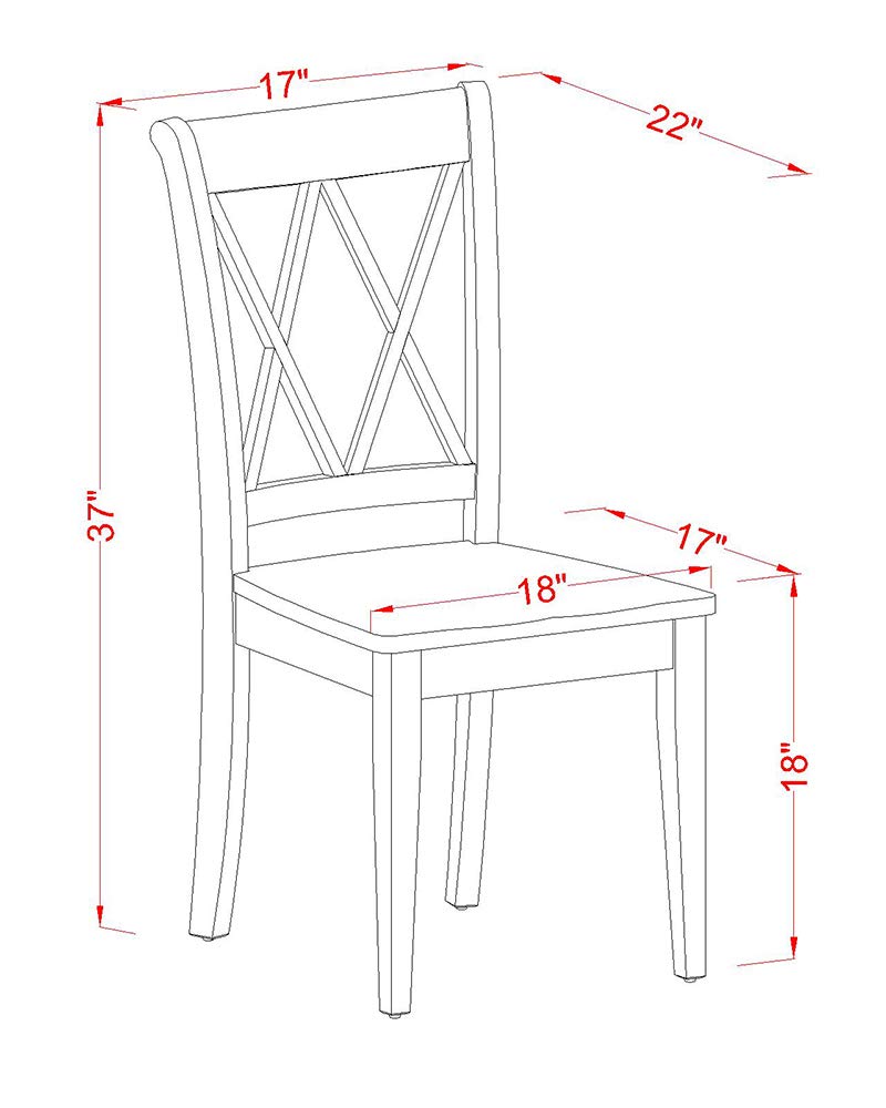 East West Furniture Lgcl5-Blk-C 5 Piece Dining Table Set For 4 Includes A Rectangle Kitchen Table With Butterfly Leaf And 4 Linen Fabric Dining Room Chairs, 42X84 Inch, Black