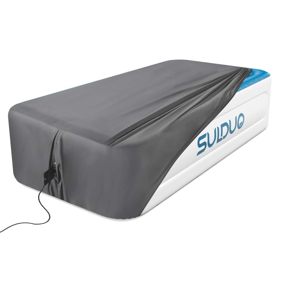 Sulduo Twin Sheet For Air Mattress, 18' Deep Soft Air Mattress Sheets- Inflatable Without Removal, Breathable Air Bed Mattress