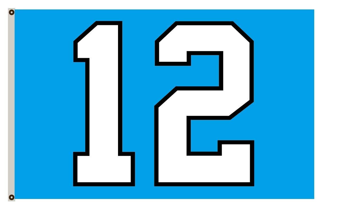 Fyon Large 12Th Man Light Blue Flag 3X5Ft