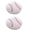 Jporshu 2Pcs Sports Pillow Fluffy Soft Throw Pillow Toy ,Baseball Plush Sport Theme Cushion Stuffed Pillow, Sphere Pillow Toys G