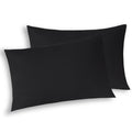 Whatsbedding Queen Jersey Knit Pillowcases Set Of 2, 100% Cotton Bed Pillow Cases Queen Size With Zipper, Soft And Breathable, 2