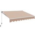 Tangkula 10 X 8.2 Ft Retractable Awning, Aluminum Patio Sun Shade W/Crank Handle And Water-Resistant Polyester, Outdoor Patio Ma