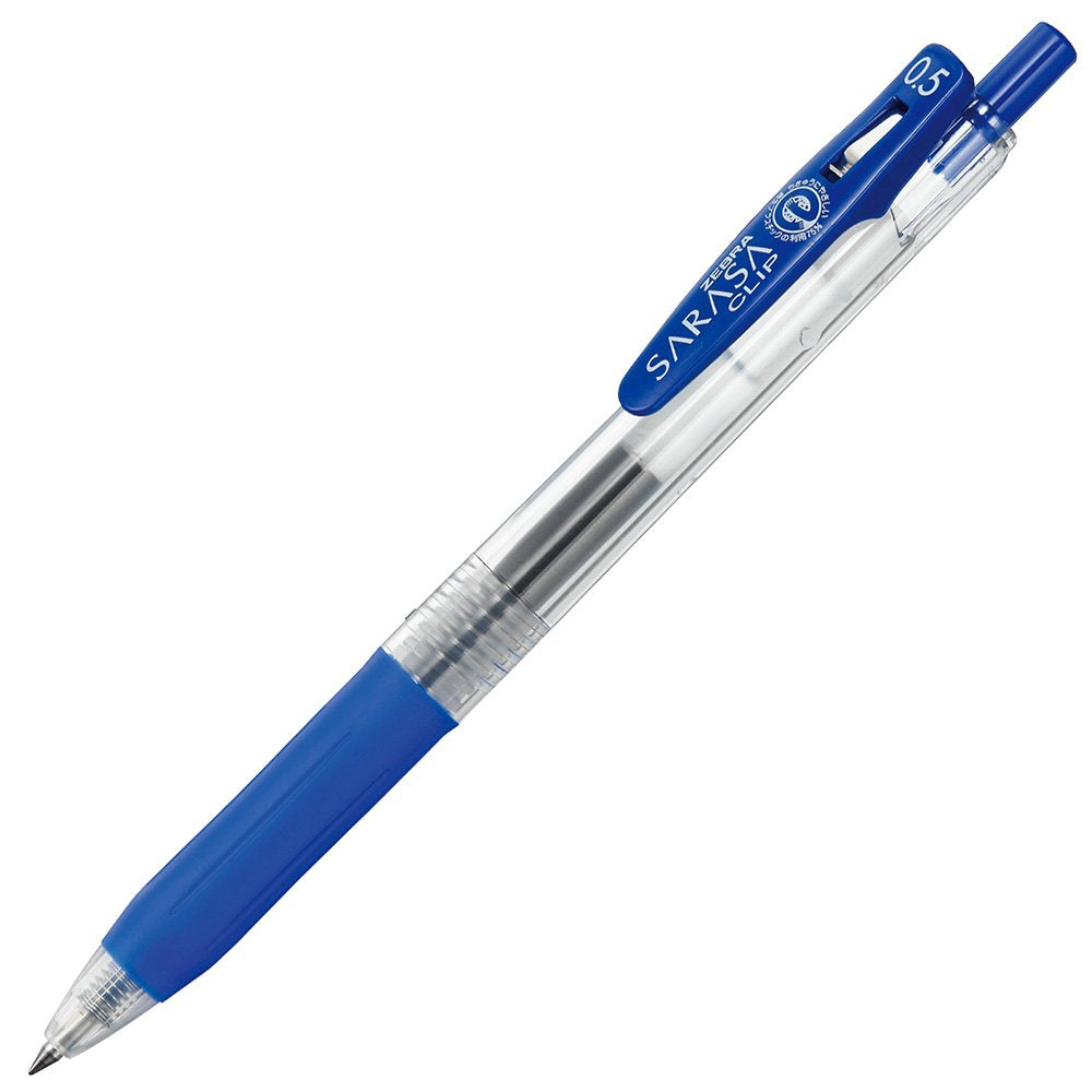 Zebra Sarasa Clip P-Jj15-Bl Gel Ballpoint Pen, 0.02 Inches (0.5 Mm), Blue