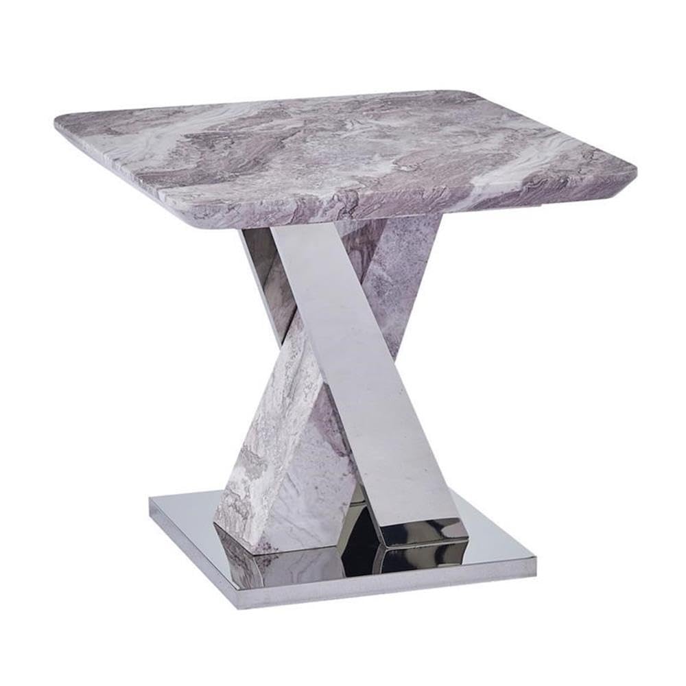 Best Quality Furniture CT198 end Table, Silver