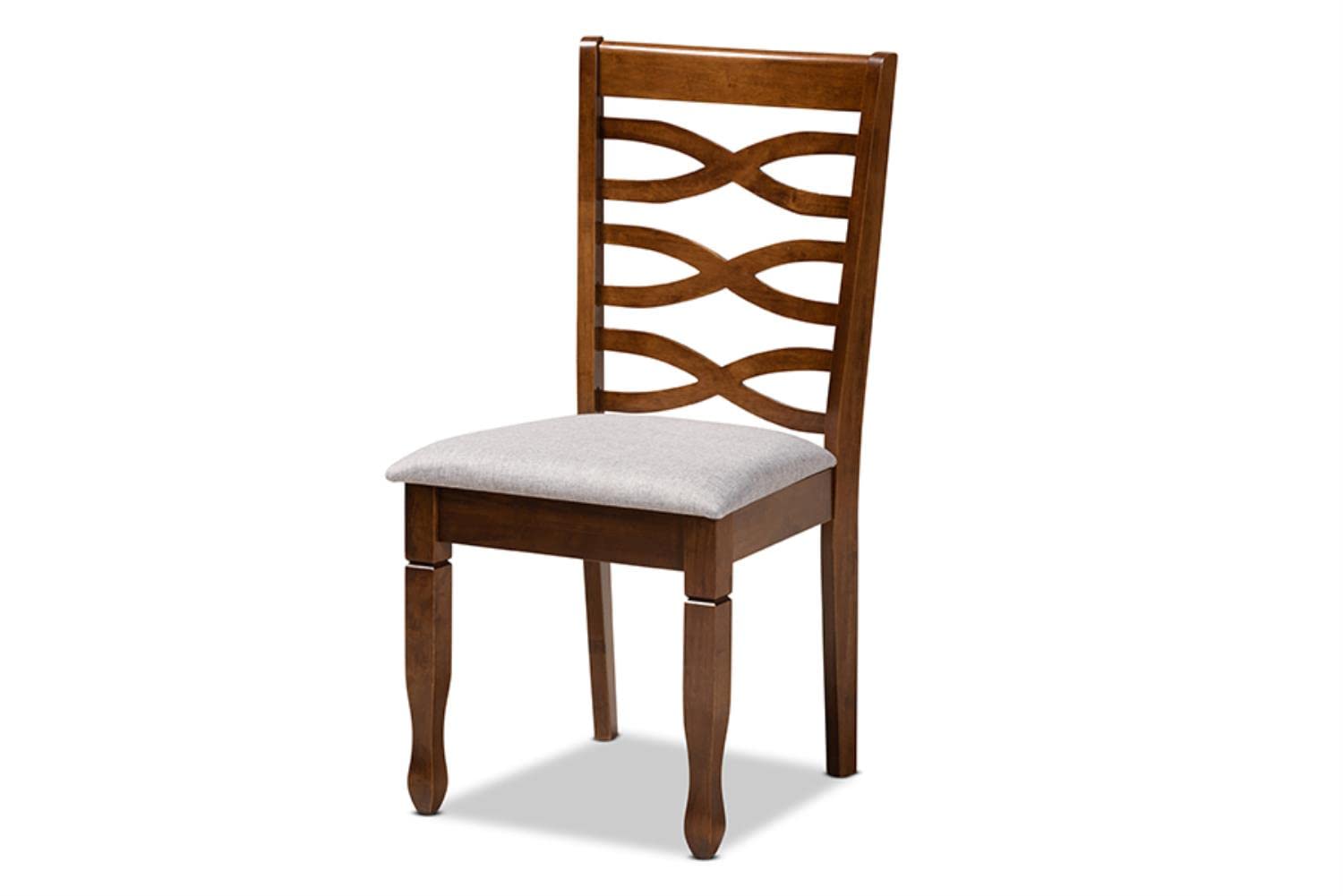 Baxton Studio Ariane Grey and Walnut Brown Finished Wood 5-Piece Dining Set