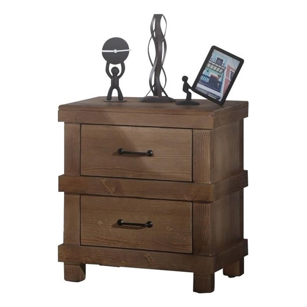 Acme Furniture Adams Wood Nightstand In Antique Oak