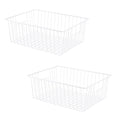 Y.Z.Bros 16 L x 12 W Wider Freezer Storage Organizer Baskets Container, Deep Metal Wire Chest Upright Refrigerator Divider Bin