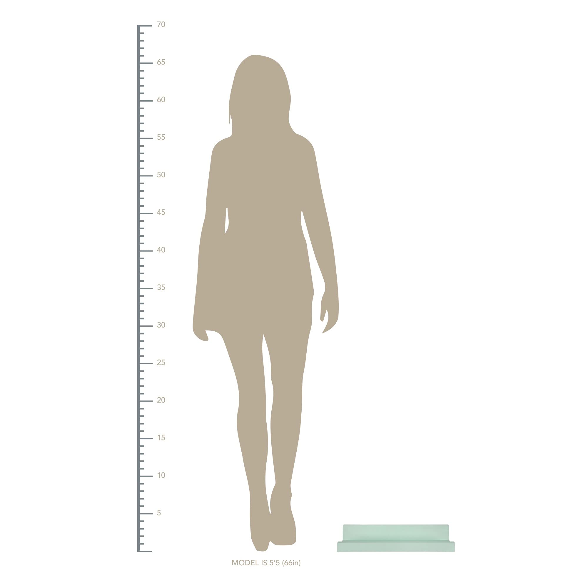 HomeRoots Light Green 100% MDF Pale Green Floating Shelf