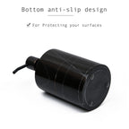 Jimei Black Marble Soap Dispenser Hand Or Dish For Bathroom & Kitchen - Decorative Natural Marble Stone Liquid Soap/Lotion Dispe