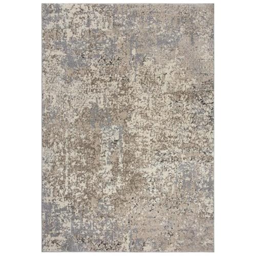 Alora Decor Venice 8'10&quot;X11'10&quot; Abstract Cream/Beige/Taupe Power-Loomed Area Rug