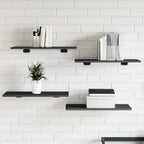 vidaXL Engineered Wood Bookshelf Boards - 8-Pack, Gray, 23.6x11.8x0.6 - Versatile, Compact & Easy to Clean - Perfect for Additional Storage or Replacement Boards