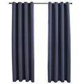 vidaXL Blackout Curtains with Rings - Elegant, Light Blocking, Anthracite Color, 2 pcs Set, Machine Washable, Suitable for Living Room, Bedroom, Office