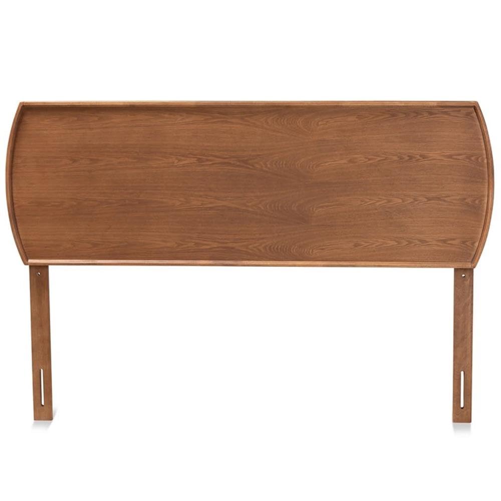 Baxton Studio Laurien Mid-Century Modern Ash Walnut Finished Wood King Size Headboard