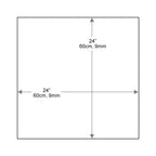 Dulles Glass 24' Square Glass Table Top - Tempered - 1/4' Thick - Flat Polished Glass - Eased Corner