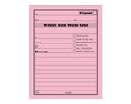 Tops While You Were Out One-Sided Note Pads, 4.25 X 5.5 Inches, Pink, 50 Sheets Per Pad, 12 Pads Per Pack (3002P)
