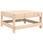 vidaXL Patio Footstool Outdoor Ottoman/Foot Rest/Small Table - Pine Wood - Brown Natural - 24.4" x 24.4" x 12.6" for Garden/Patio/Terrace