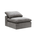 Acme Furniture Linen Upholstery Modular Armless Chair, Gray