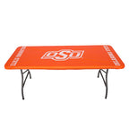 Collegiate Kwik-Covers Rectangle Plastic Table Covers, Bundle Of 2 (Oklahoma State University, 8')