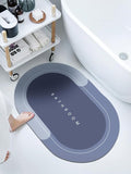 Redvant AntiSkid Water Soaking Bathroom Print Door,Floor Bath Mat, Soft Quick Dry Water Absorbent Mat for Home Office