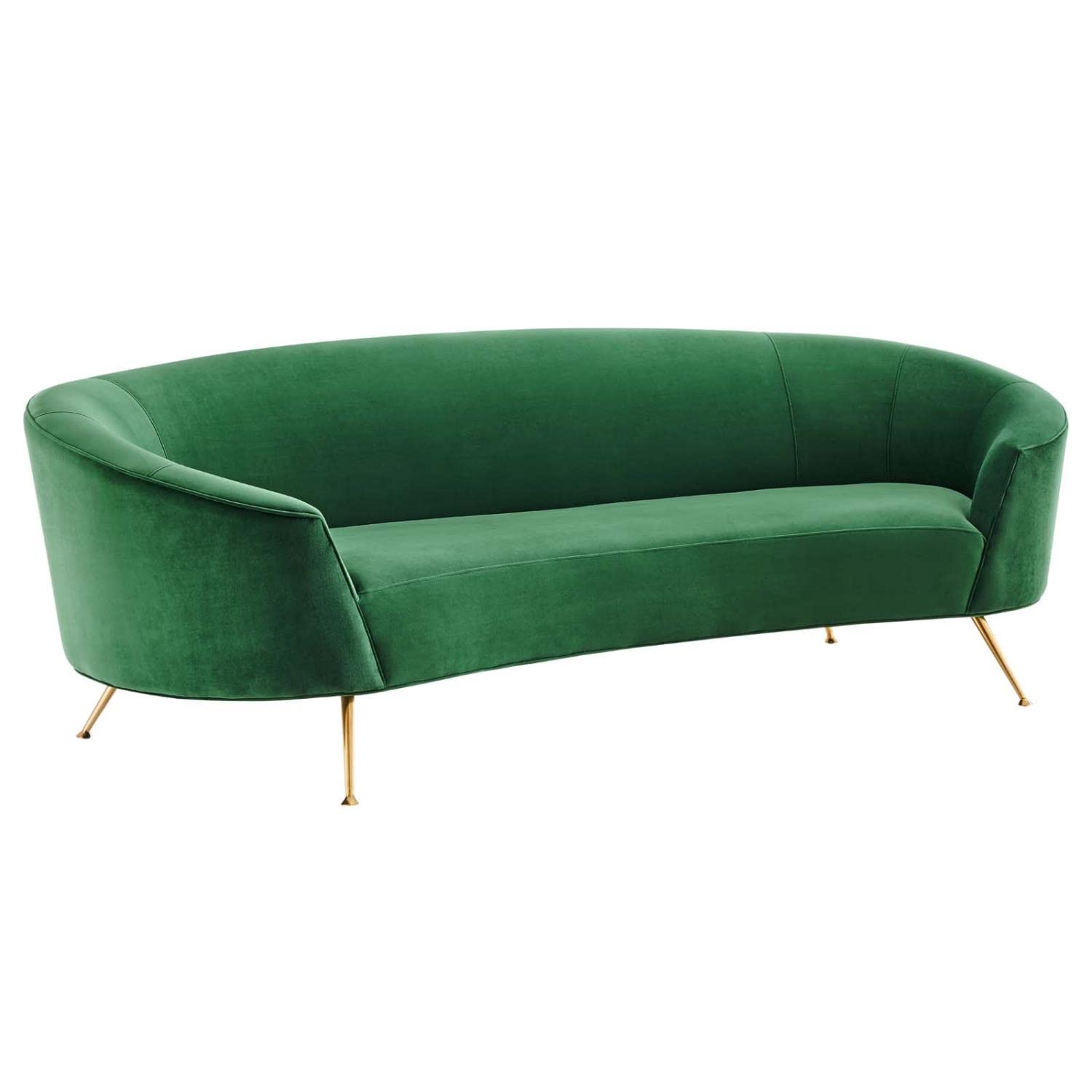 Modway Marchesa Upholstered Velvet Sofa With Emerald Finish Eei-5015-Eme