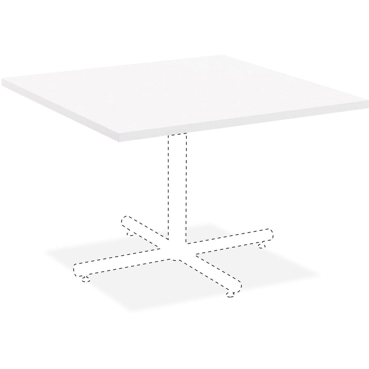 Lorell Llr99858 Hospitality White Laminate Square Tabletop