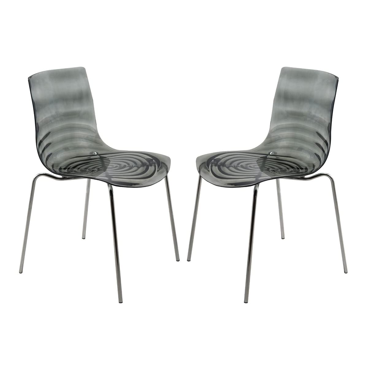 Astor Water Ripple Design Dining Chair Set of 2