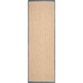 Safavieh Natural Fiber Collection 6 Square Blue NF115E Border Herringbone Seagrass Area Rug