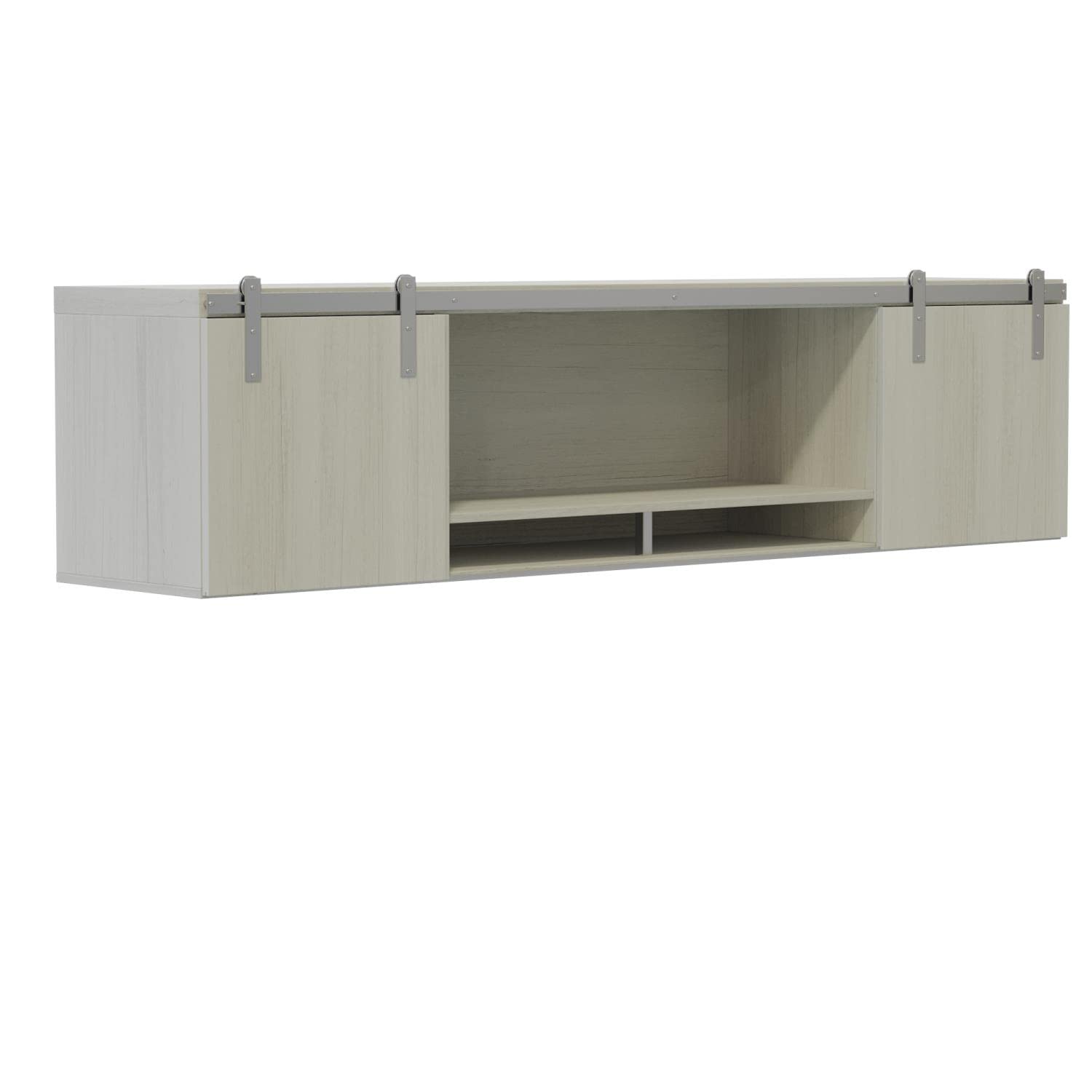 72" Mirella Wood Doors Wall Mount Hutch